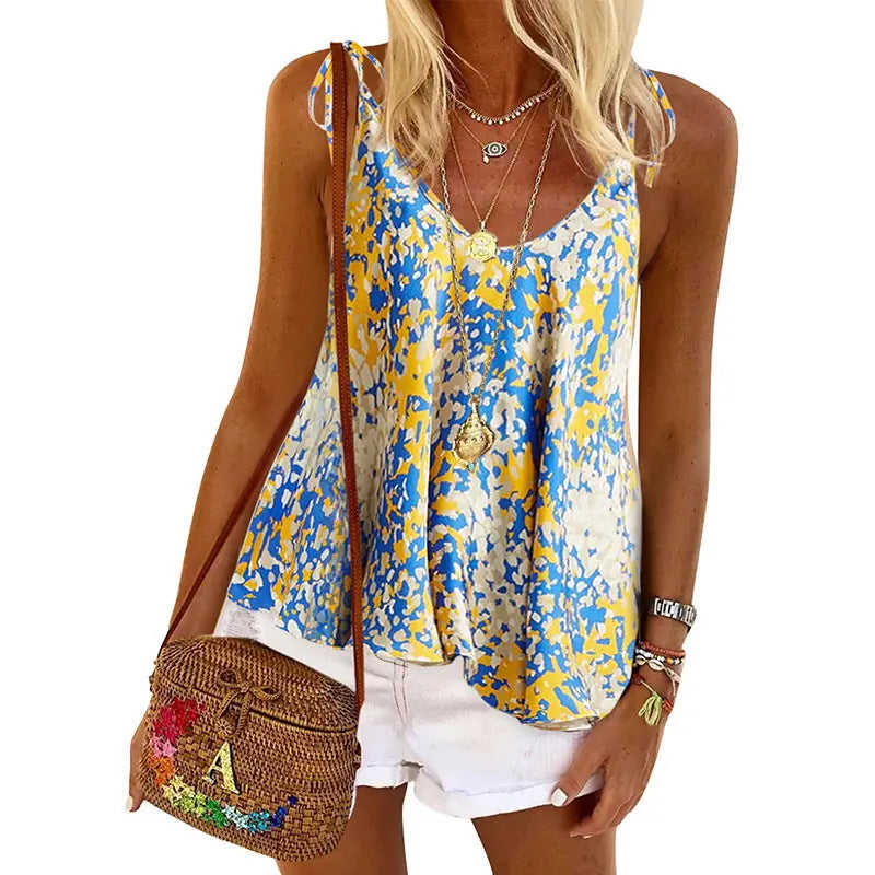 Digital printed floral vest sling 3XL - affordable digital printed floral sling vest review back detail