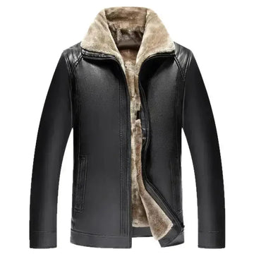 genuine leather coat | premium velvet lining | full-length one-piece coat | energy saving