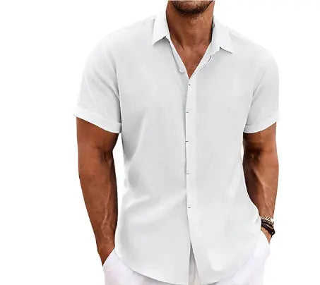 Men's Linen Short Sleeved T-shirt Loose Fitting 3XL - complete package contents