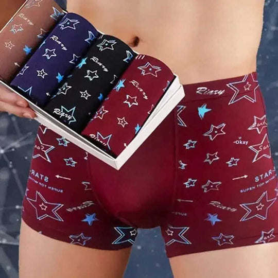 Men's Boxer Briefs 4-Pack - Breathable Seamless Athletic Underwear Meifu Market