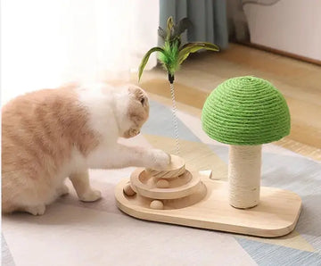 Pet Cat Tree Toys Cat Scratch Post Pet Furniture Scratching Post Cats Claw Scratcher Double Sisal Balls Cat Accessories Meifu Market