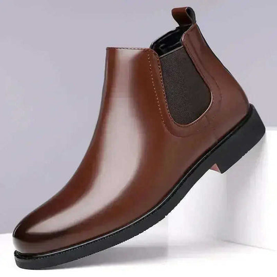 Autumn And Winter Fleece-lined Martin Boots Men's Shoes Cross-border Amazon Wear-resistant Worker Boot Rubber Outdoor Mountaineering Plus Size 38-4 - Meifu Market