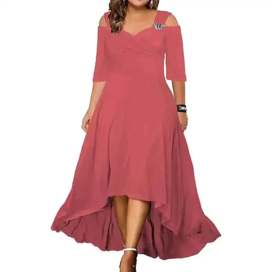 plus-size maxi dress | breathable cotton fabric | long sleeve summer dress | ultrasonic cleaning