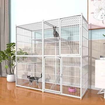 Cat Cage Indoor Home Cat Villa Super Large Free Space Cattery Exclusive For Cats Cat Nest Three-layer Double Layer Cat House Meifu Market