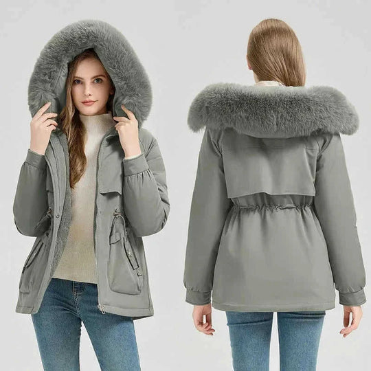 faux fur collar coat | waterproof winter coat | longline puffer jacket | energy saving