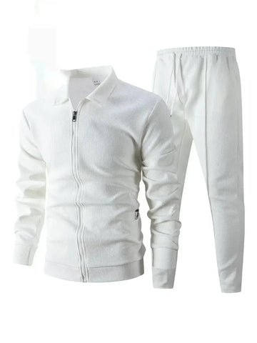 Autumn Youth Zipper Pocket Lapels Slim Fit Men's Jacket Suits - Meifu Market