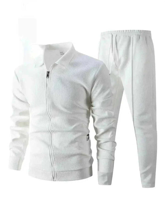 Autumn Youth Zipper Pocket Lapels Slim Fit Men's Jacket Suits - Meifu Market