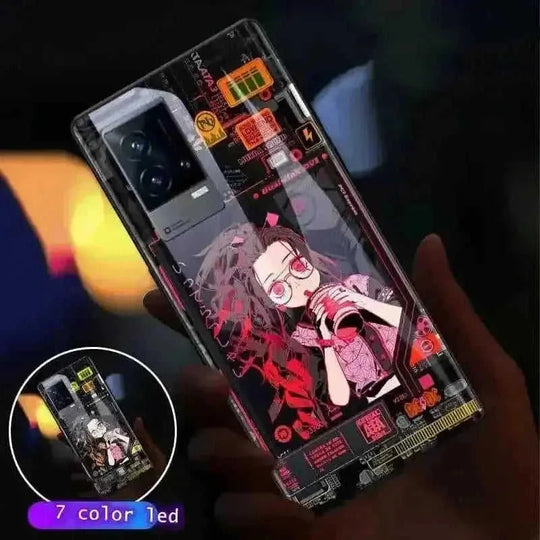led back cover case | tempered glass protection | wireless charging compatible | energy saving