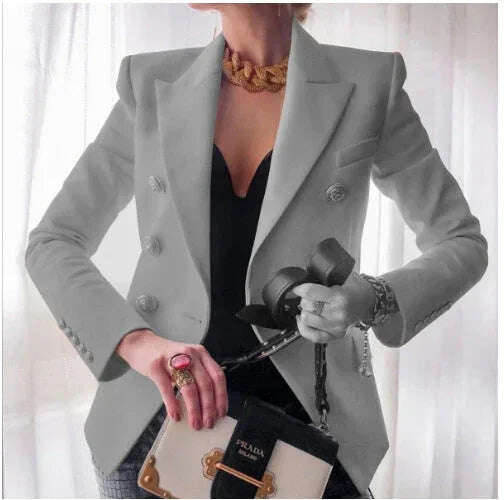 Women's New Solid Color Fashion Casual Suit Short Jacket Meifu Market