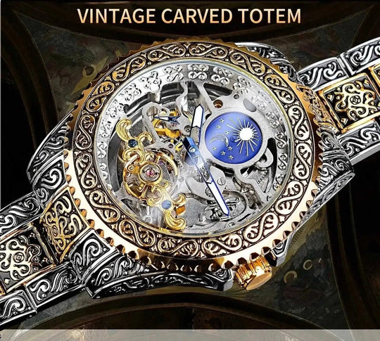 skeleton tourbillon movement | sapphire crystal glass | business casual timepiece | energy saving