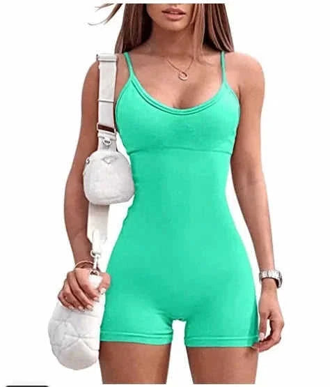 high-waisted yoga romper | moisture-wicking sportswear | seamless workout jumpsuit | energy saving