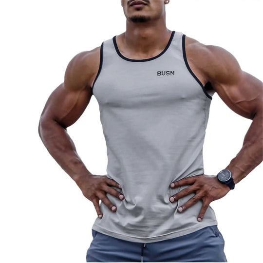 Mens Summer Casual Tank Top For Muscle Fitness S - texture and material detail
