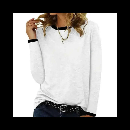 3 Pack Women's Long Sleeve T Shirts, Round Neck Basic Tops Fall Casual Trendy Tees Loose Fit Soft Clothes Outfits -...