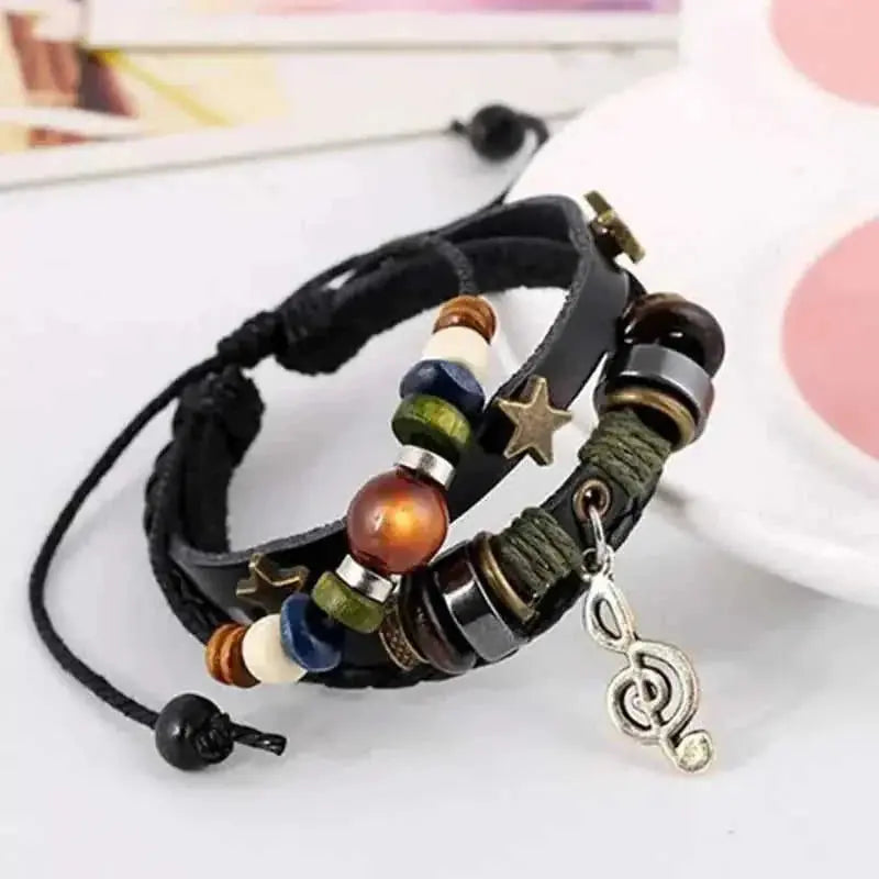 handmade leather bracelet | adjustable wrap bracelet | brown leather unisex jewelry | ultrasonic cleaning