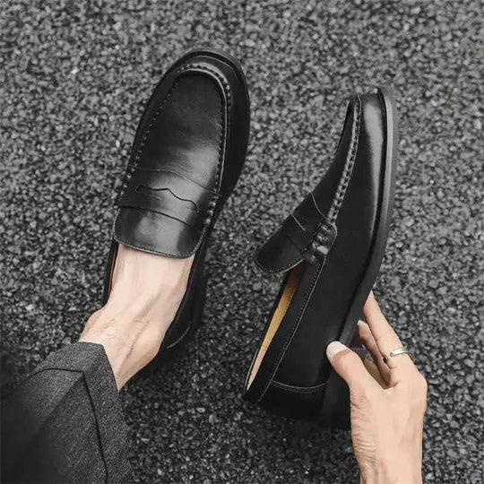 Casual Leather Shoes Men's Soft Bottom Slip-on - Meifu Market