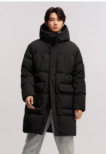 waterproof winter coat | thermal insulated jacket | long length parka | energy saving