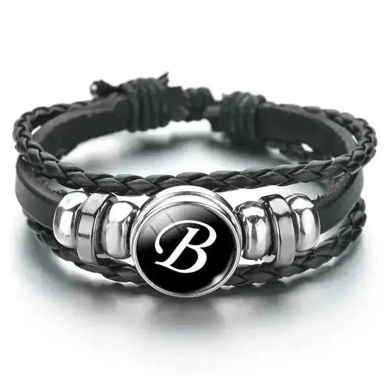 braided leather bracelet for men | vintage charm wood beads | adjustable wrap wristband | energy saving