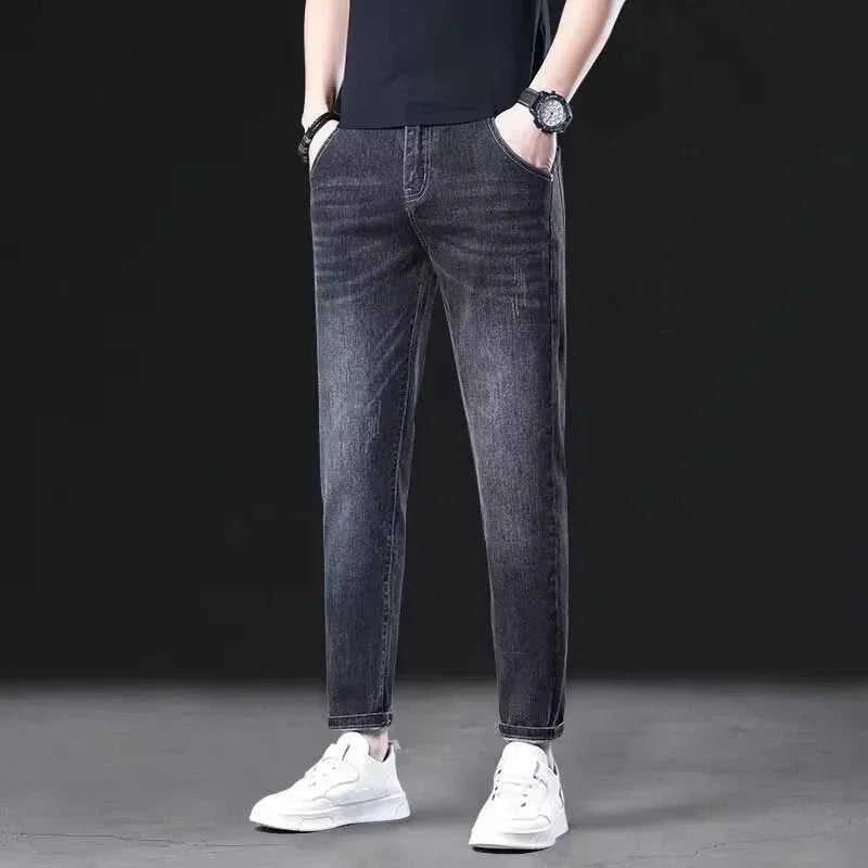 stretch denim jeans for men | lightweight summer jeans | breathable thin jeans | energy saving