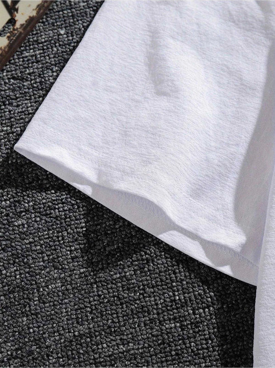 white tshirt men | loose fit tshirt | trendy print tshirt | ultrasonic cleaning