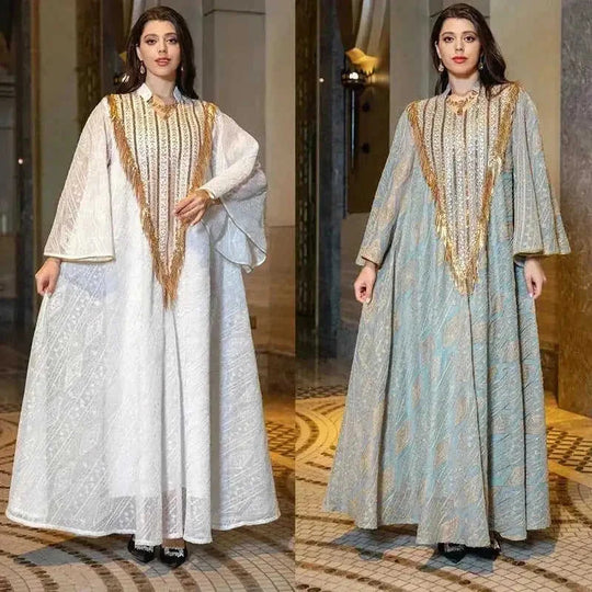 mesh embroidered gown | sequin evening dress | festival wear dress | energy saving