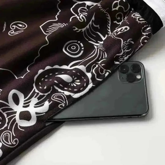 American Fashion Brand Summer Quick-dry Basketball Shorts Casual Sports Pants Paisley Fifth Pants Workout Shorts Men - view 9