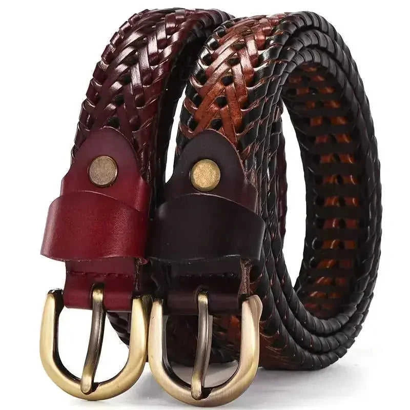 genuine leather belt | adjustable pin buckle | handmade leather goods | energy saving