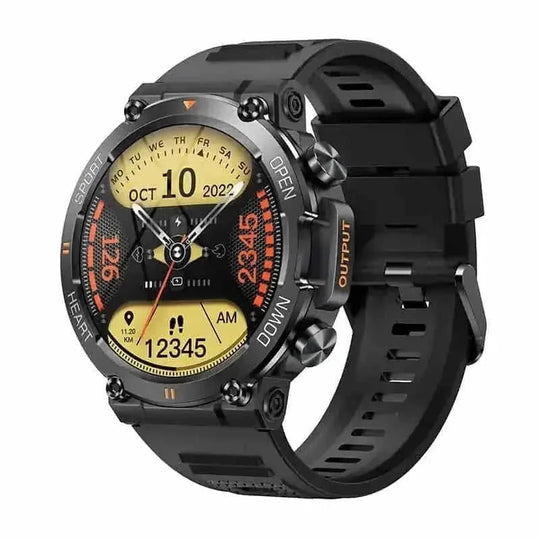 3-inch amoled display | 5atm waterproof rating | stainless steel case | energy saving