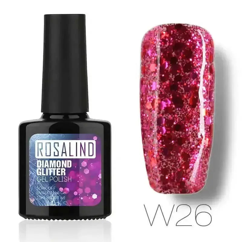 Diamond Nail Gel Polish - Reflective Glitter Gel for Nail Art | 10ml UV/LED RBW48 - color variant display