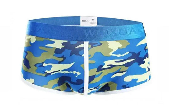 Men's Camouflage Nylon Boxer Briefs High Elastic Low-Rise Meifu Market