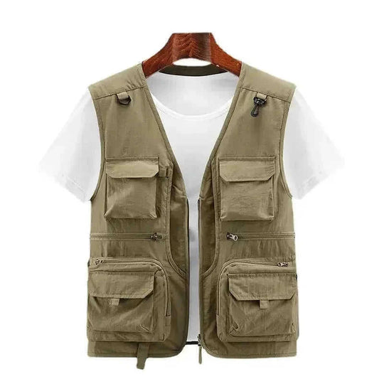 large capacity vest | waterproof nylon material | multiple storage pockets | ultrasonic cleaning