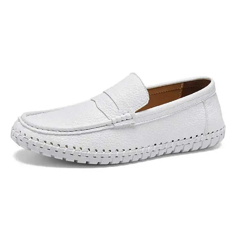Hand-stitched Bottom Lazy Slip On Men's Casual Leather Shoes Meifu Market