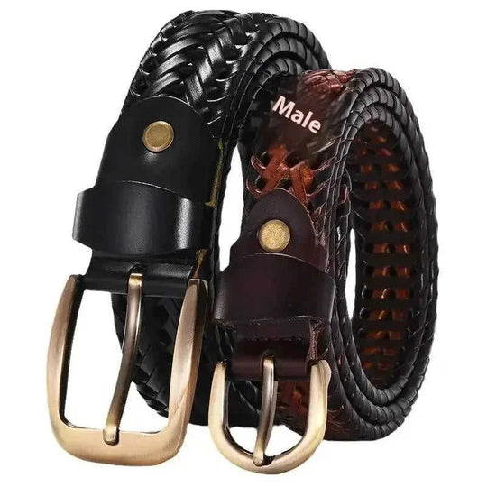 genuine leather belt | adjustable pin buckle | handmade leather goods | energy saving