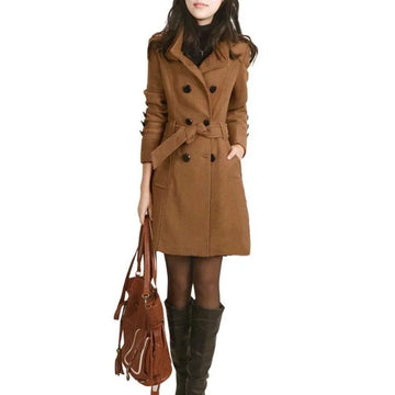 warm woolen trench coat | stylish winter coat women | heavy-duty wool coat | energy saving
