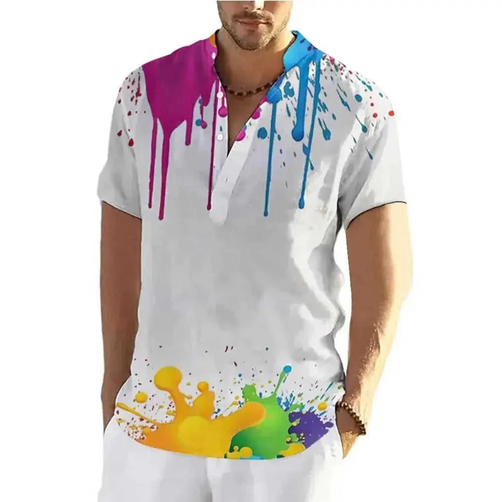 d graffiti print t-shirt | lightweight cotton tee | breathable summer shirt | energy saving
