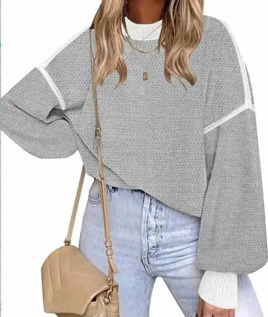 oversized knit sweater | premium cotton blend | long sleeve pullover | ultrasonic cleaning