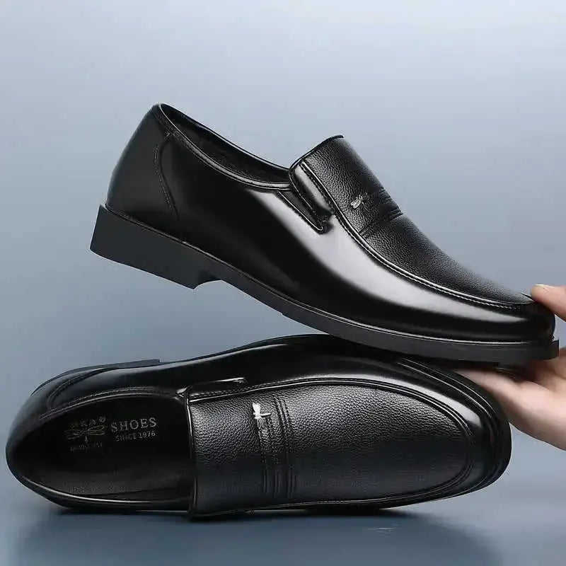Casual Men's Leather Business Soft Bottom Shoes Meifu Market