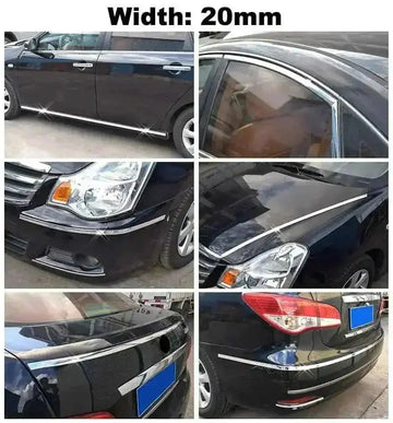 chrome car molding strip | 6 meter adhesive trim | stainless steel auto trim | energy saving