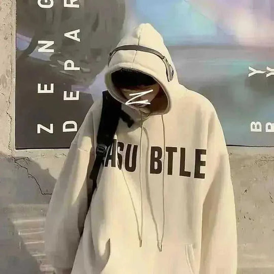 American Hooded Sweater Men's Plus Velvet Autumn And Winter Type Loose - Meifu Market