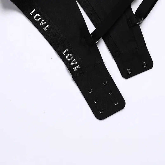 Letter Seamless Ice Silk Feel Underwear Underwear Suit Without Steel Ring L - reverse side showing construction