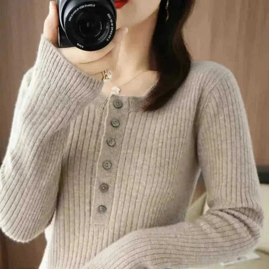 cashmere wool sweater | oversized fit womens | round neck long sleeve | energy saving