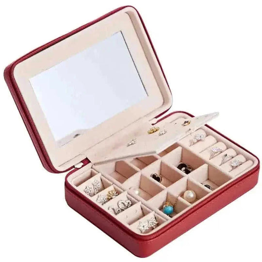 Multifunctional Jewelry Storage Box For Earrings, Earrings, Rings Blue - styled best multifunctional jewelry box for earri...