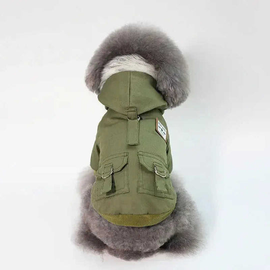 Cap dog coat Grey - packaging and presentation
