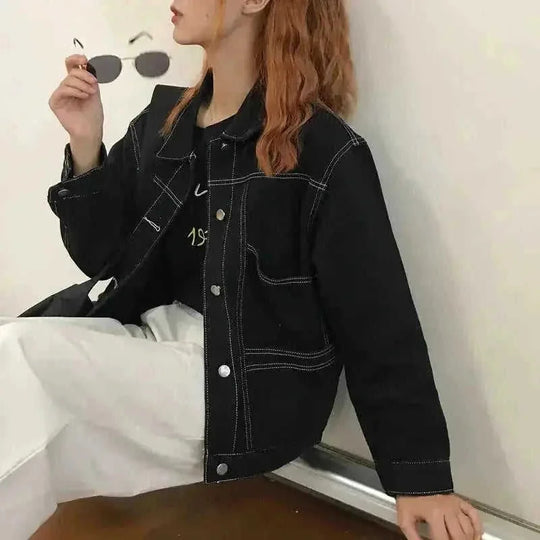 distressed denim jacket | lightweight denim jacket | oversized fit jacket | ultrasonic cleaning