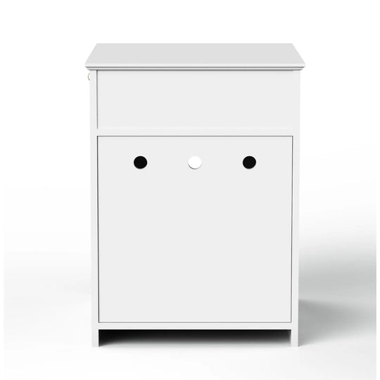 Cat Litter Box Enclosure - Wooden Furniture Side Table with Hidden Storage White - best wooden litter box enclosure with h...