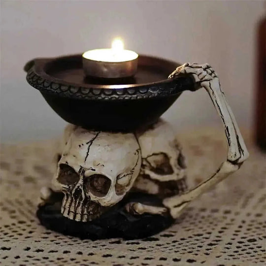 ceramic ghost candle holder | desktop storage tray | halloween home decor | energy saving