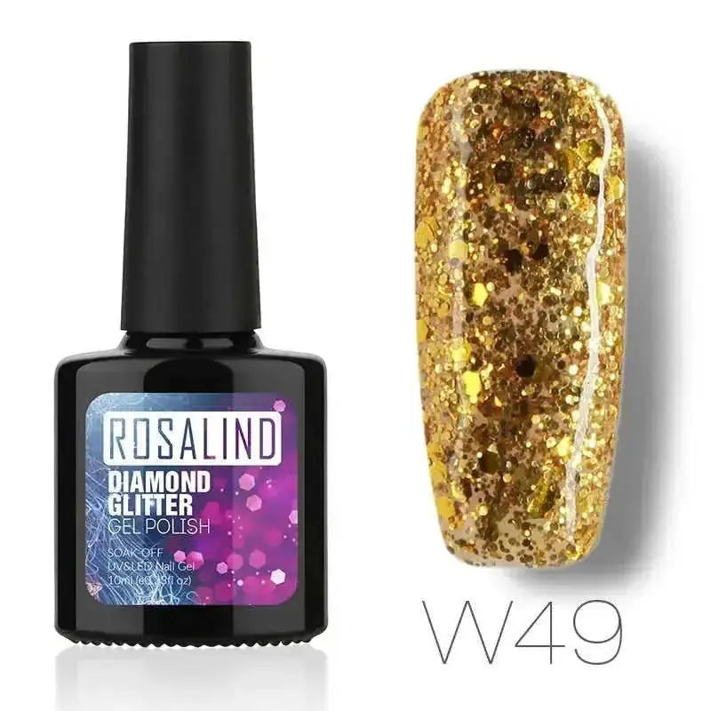 Diamond Nail Gel Polish - Reflective Glitter Gel for Nail Art | 10ml UV/LED RBW48 - available style options