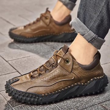 Lace-up Leather Men's Casual Shoes Plus Size Meifu Market