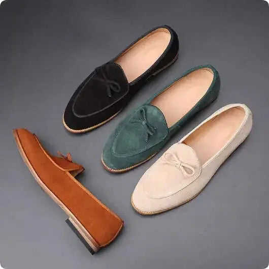 Genuine Leather Suede Slip-on Loafers Meifu Market