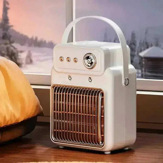1200W 2-in-1 Space Heater with Humidifier | PTC Ceramic Heater - view 7 (color: white | pattern: check | season: winter)