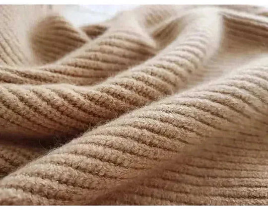 oversized wool blend sweater | v-neck cable knit pullover | long sleeve winter sweater | ultrasonic cleaning